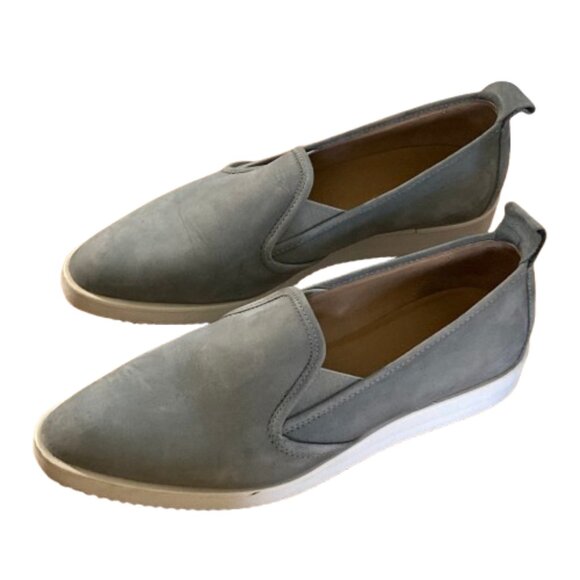 Everlane Street Loafers SALE! Gray Nubuck Italian Almond Toe Slip On Flat Sz 10. - Picture 7 of 10